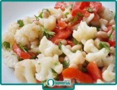 Маленькая фотография блюда по рецепту «Салат из цветной капусты с фасолью»