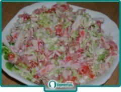 Маленькая фотография блюда по рецепту «Салат крабовый с помидорами»